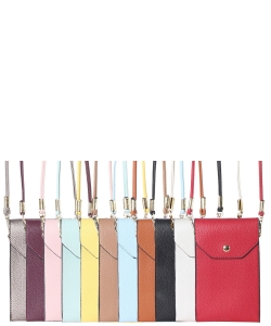 Pack of 12 Pieces PU Leather Lightweight Mobile Phone Smartphone Cross Body LI-3850